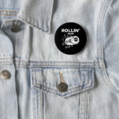 65 biljarten 65ste verjaardag Flaming Bill Ronde Button 5,7 Cm (In situ)