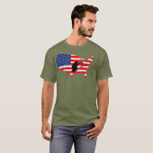 65 Creedmoor American Flag 2A LRP schietluis T-shirt (Voorkant volledig)