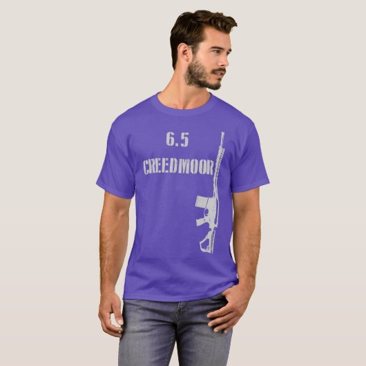 65 Creedmoor AR10 Rifle Long Range 2A Shooting T-shirt (Voorkant volledig)
