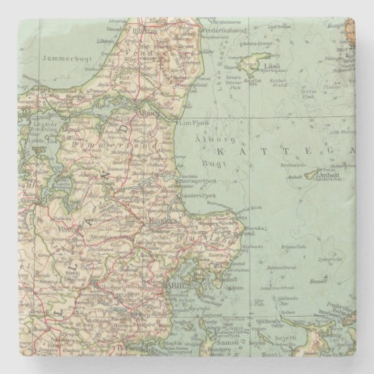 65 Denemarken, IJsland Stenen Onderzetter (Voorkant)