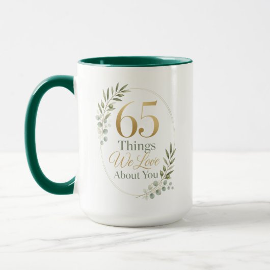 65 Dingen Die We Liefhebben Aan Moeder Mok (Links)