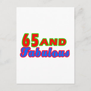 65 en Fabulous Birthday Design Briefkaart