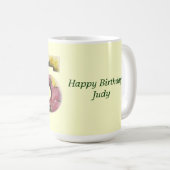 65 florale mijlpaal mok 65e verjaardag (Voorkant rechts)