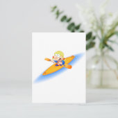 65_girl_paddler briefkaart (Staand voorkant)