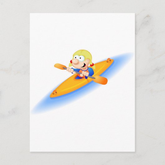 65_girl_paddler briefkaart (Voorkant)