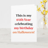 65 Halloween verjaardag Kaart (Gele Bloem)