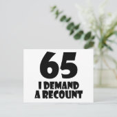 65 Ik Eis Een Nieuwe Telling Verjaardagsontwerpen Briefkaart (Staand voorkant)