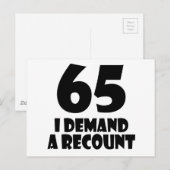 65 Ik Eis Een Nieuwe Telling Verjaardagsontwerpen Briefkaart (Voorkant / Achterkant)