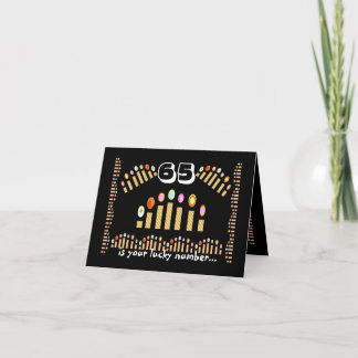 65 is je geluksgetal - Gelukkige 65ste verjaardag! Kaart