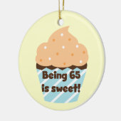 65 is Sweet Birthday T-shirts en cadeautjes Keramisch Ornament (Links)