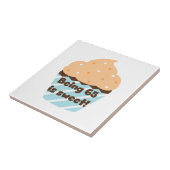 65 is Sweet Birthday T-shirts en cadeautjes Tegeltje (Zijkant)