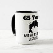 65 jaar beste vangst mok (Voorkant links)