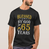 65 jaar gelukkig 65 jaar door God  T-shirt (Voorkant)