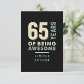 65 jaar Geweldige - 65e verjaardag RSVP Kaartje (Staand voorkant)