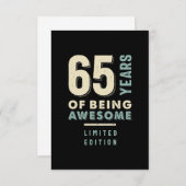 65 jaar Geweldige - 65e verjaardag RSVP Kaartje (Voorkant / Achterkant)