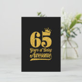 65 jaar Geweldige 65e verjaardag schenkingen Kaart (Staand voorkant)