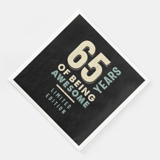 65 jaar Geweldige - 65e verjaardag Servet (Hoek)