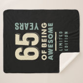 65 jaar Geweldige - 65e verjaardag Sherpa Deken (Voorkant (horizontaal))