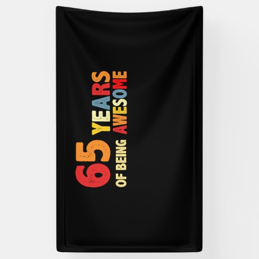 65 jaar Geweldige cadeaus van 65 jaar oud Spandoek (Verticaal)