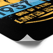 65 jaar Geweldige sinds 1957 65e verjaardag Poster (Hoek)