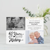 65 jaar in het Jubileum Making Two Photos Kaart (Staand voorkant)