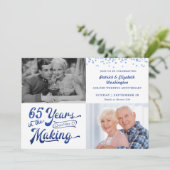 65 jaar in het Making Photo Sapphire Jubileum Kaart (Staand voorkant)