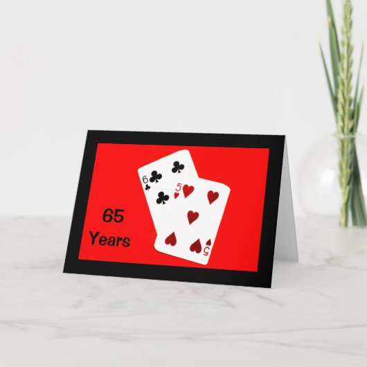 65 jaar is een grote zaak! jubileumkaart kaart (Voorkant)