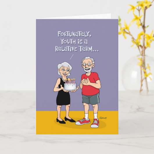 65 jaar jonge Birthday Kaart (Gele Bloem)