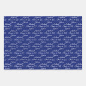 65 jaar Marine Blue 65ste verjaardag Inpakpapier Vel (Voorkant 3)