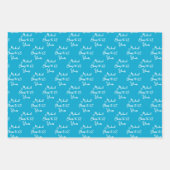 65 jaar Marine Blue 65ste verjaardag Inpakpapier Vel (Voorkant)