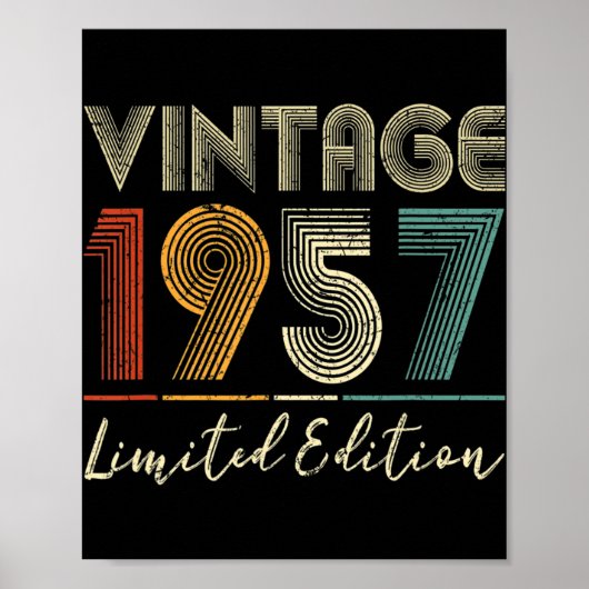 65 jaar Old Gifts  1957 Limited Edition 65t Poster (Voorkant)