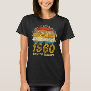 65 jaar oud 1960 Retro Geweldige 65ste verjaardags T-shirt