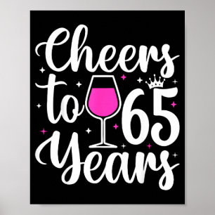 65 jaar oud 65ste verjaardagsfeest mannen vrouwen poster