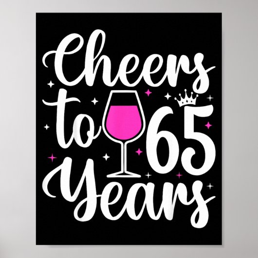 65 jaar oud 65ste verjaardagsfeest mannen vrouwen poster (Voorkant)