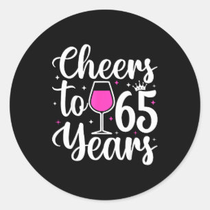 65 Jaar Oud 65ste Verjaardagsfeest Mannen Vrouwen Ronde Sticker