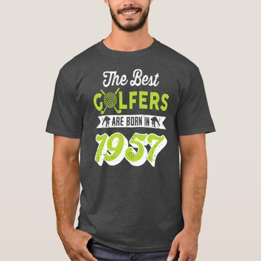 65 jaar oud Golfer Golfing Golf 1957 65th T-shirt (Voorkant)