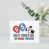 65 jaar oud ontwerp briefkaart (Staand voorkant)