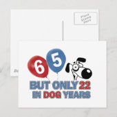 65 jaar oud ontwerp briefkaart (Voorkant / Achterkant)