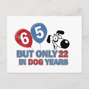 65 jaar oud ontwerp briefkaart