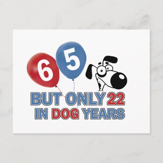 65 jaar oud ontwerp briefkaart (Voorkant)