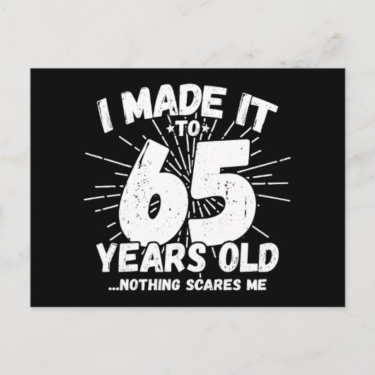 65 jaar oud sarcastisch meme grappige 65e verjaard briefkaart (Voorkant)