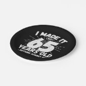 65 jaar oud sarcastisch meme grappige 65e verjaard papieren bordje (Gekanteld)