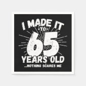65 jaar oud sarcastisch meme grappige 65e verjaard servet (Voorkant)