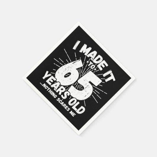 65 jaar oud sarcastisch meme grappige 65e verjaard servet (Hoek)