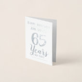 65 jaar oud. Stijlvol ontwerp. Folie Kaarten (Voorkant)
