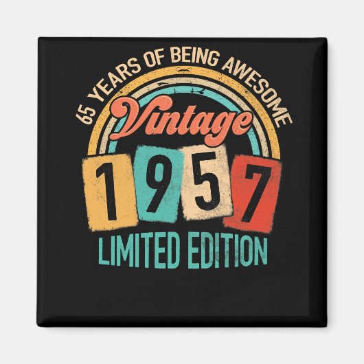 65 jaar oud van Geweldige in 1957 65e verjaardag Magneet (Voorkant)