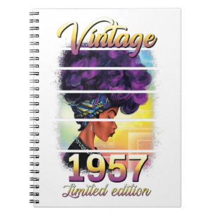 65 jaar oude 65e verjaardag zwart-Afrikaans-Amerik Notitieboek