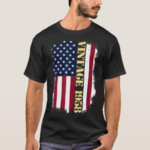65 jaar oude  Amerikaanse vlag 1958 Amerikaanse vl T-shirt