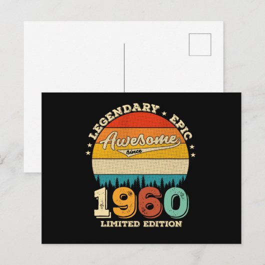 65 jaar oude Bday 1960 Geweldige 65ste verjaardags Briefkaart (Voorkant / Achterkant)