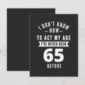 65 jaar oude cadeau | 65e verjaardag van cadeauide bedankkaart (Voorkant / Achterkant)